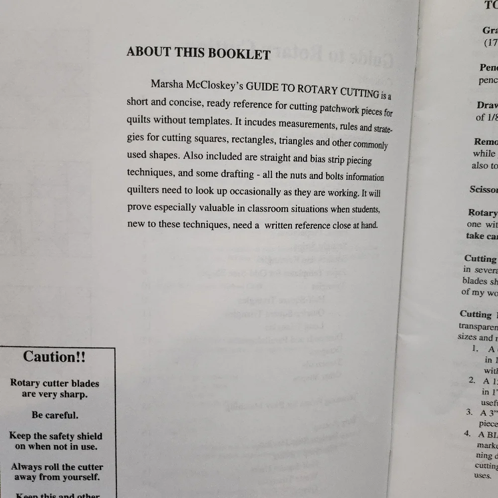 Guide to Rotary Cuttings Marsha McCloskey's